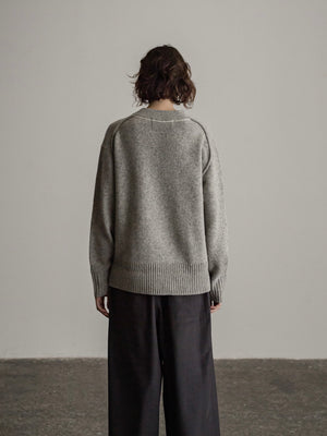 IH12-23AW-95505 Wool cashemere round neck sweater
