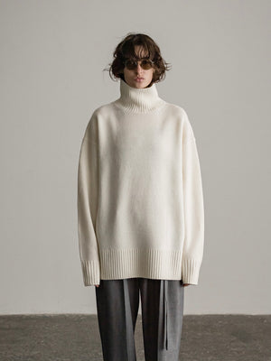 IH12-23AW-96406 Wool cashemere stand neck sweater