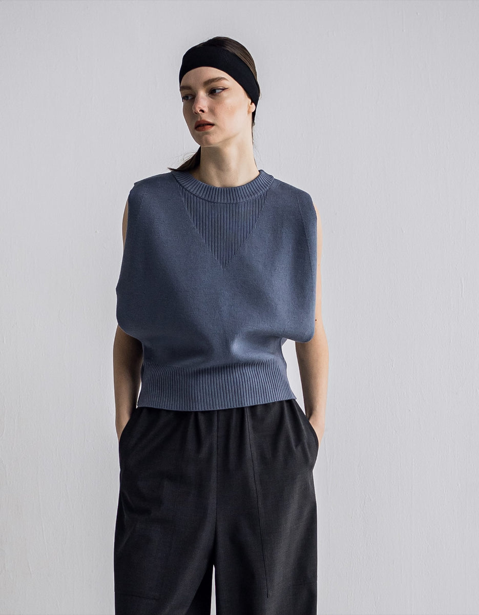 FLEN handmade knit vest アイボリー original］handmade knit vest (2color) | FLÉN