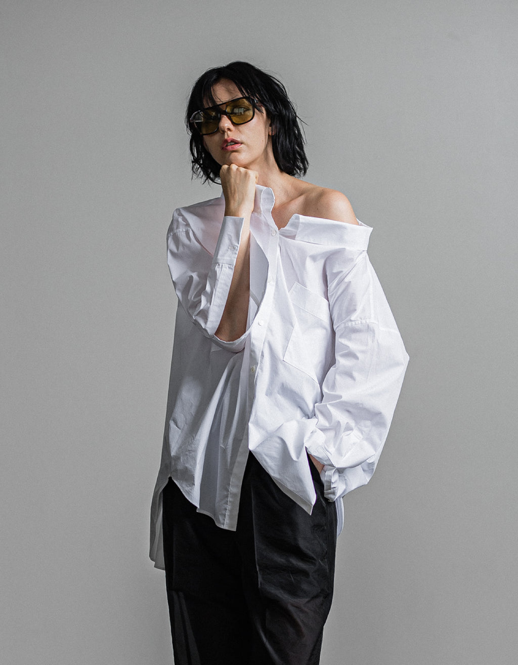 IH06-7P-64206 Off-the-shoulder overshirt