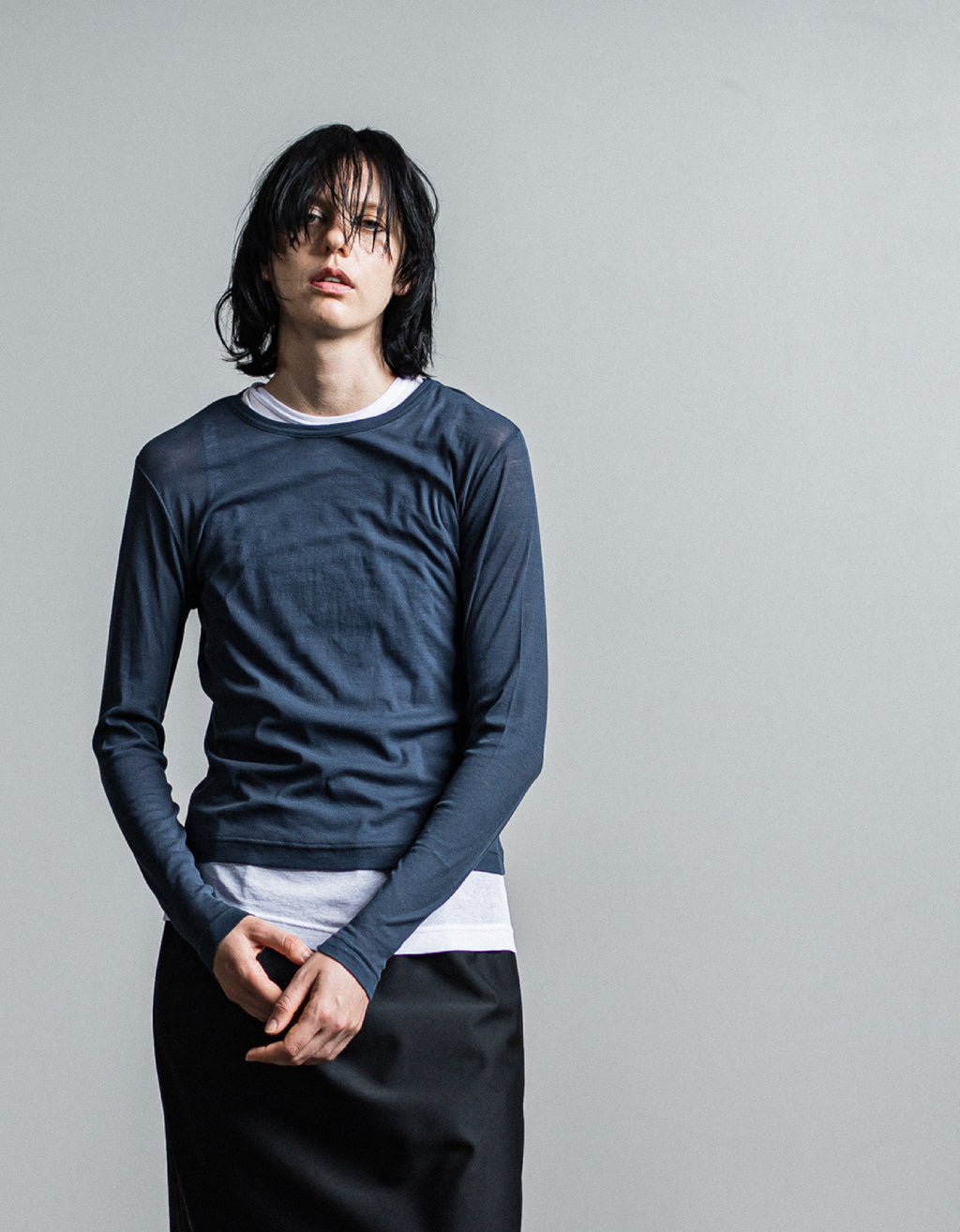IH07-7P-82208 Sheer layered Tshirt