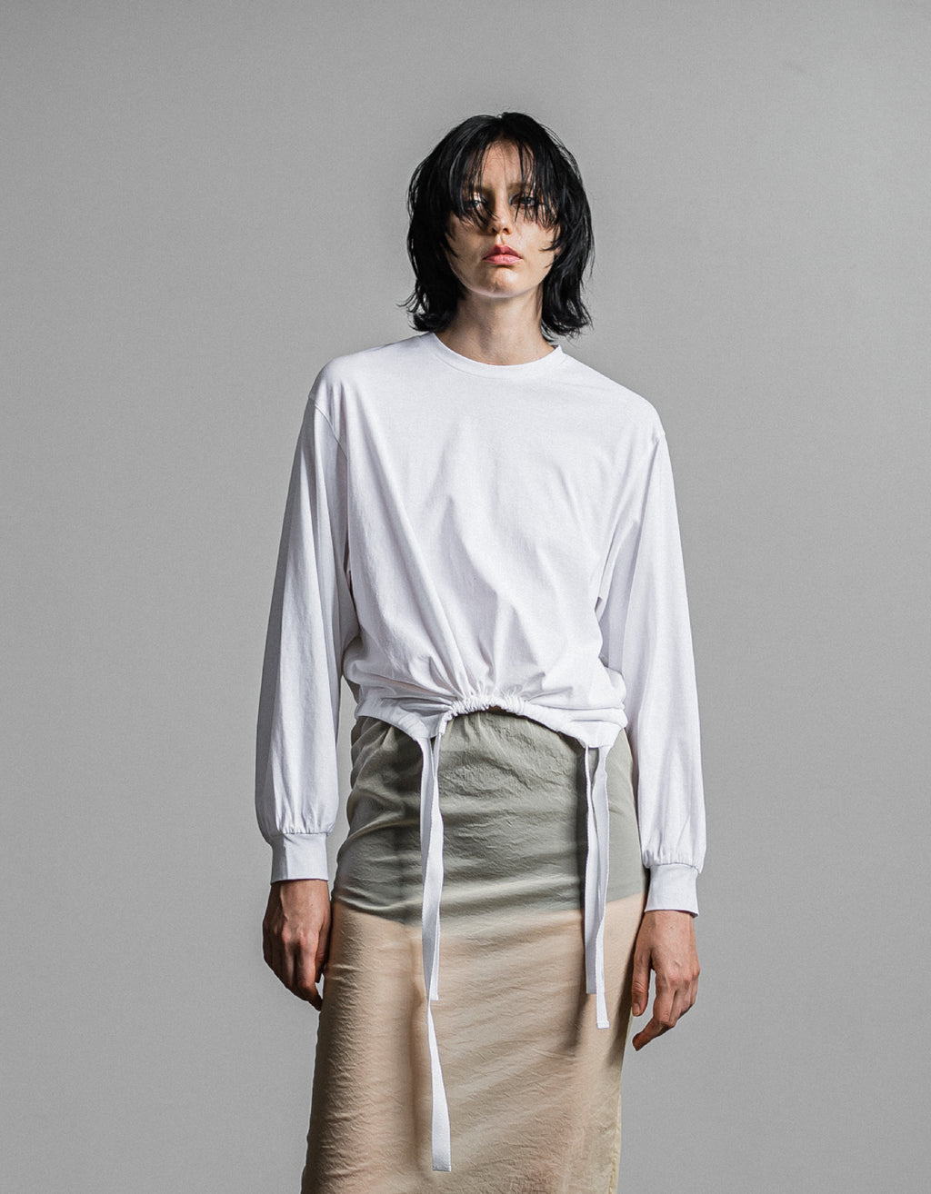 IH07-7P-91309 Drawstring jersey top