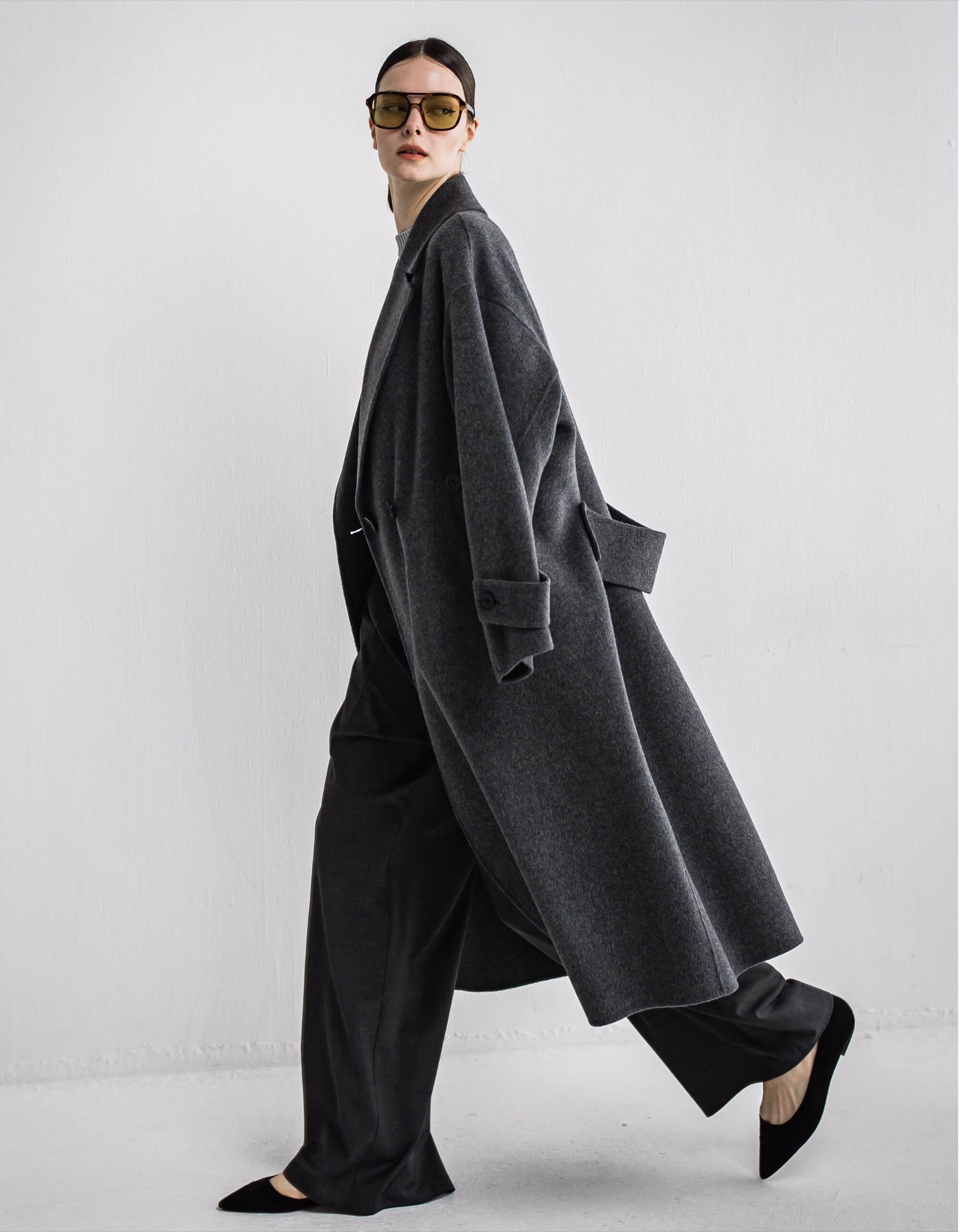 IH04-7A-82908 Super 100's maxi length rever coat