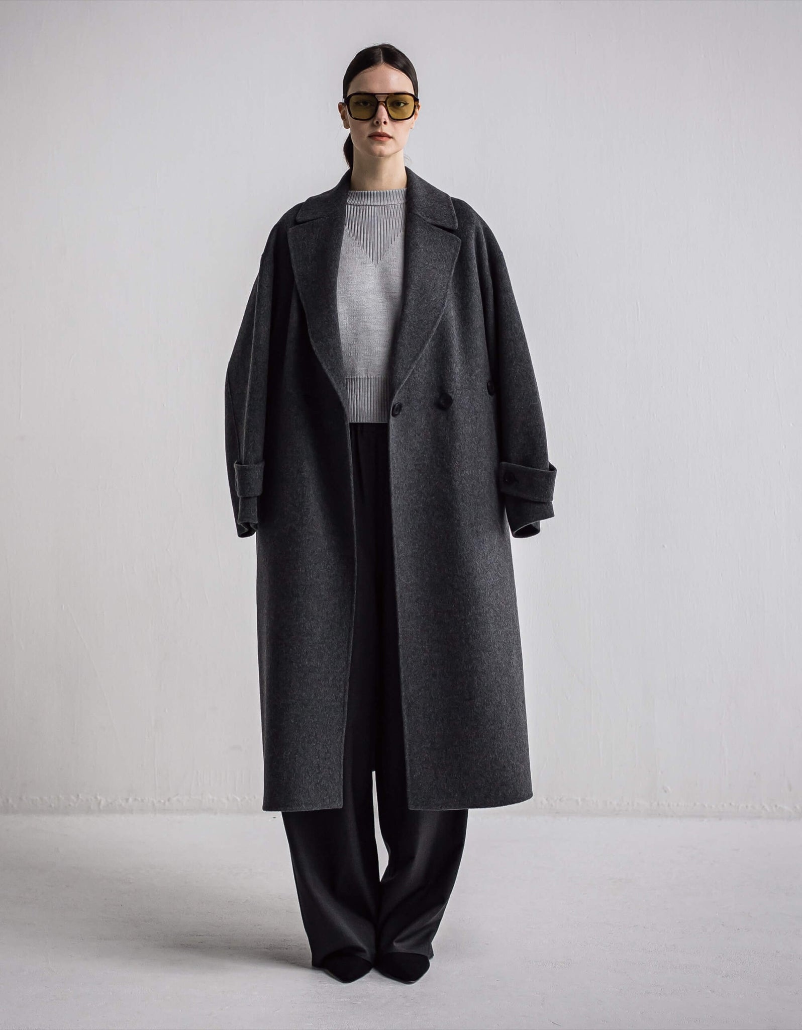 IH04-7A-82908 Super 100's maxi length rever coat