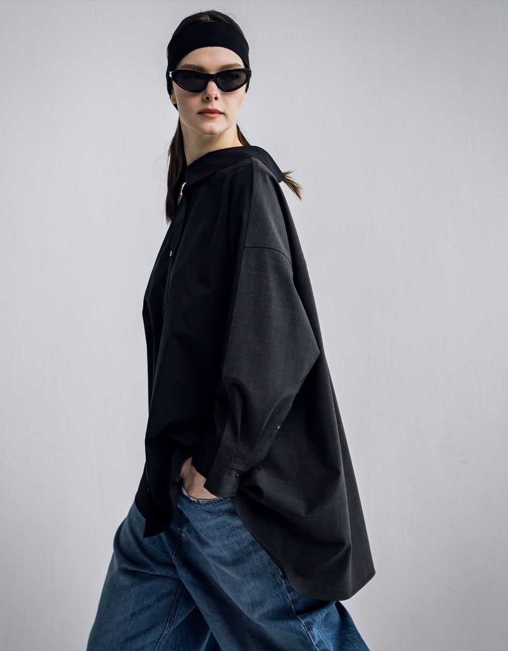 IH06-7A-19801 Cotton /wool panel shirt