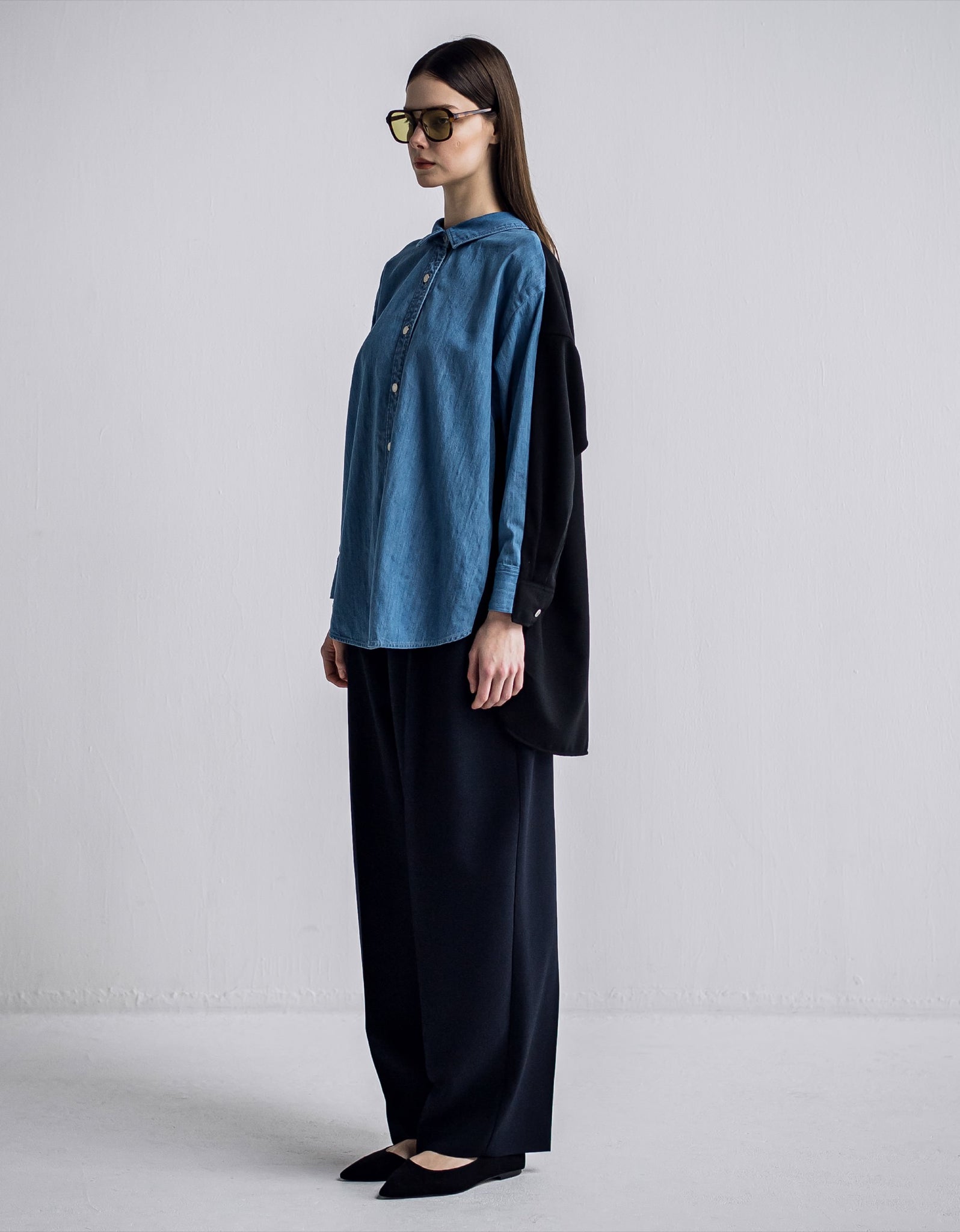 IH06-7A-64806 Dungaree Panel Shirt