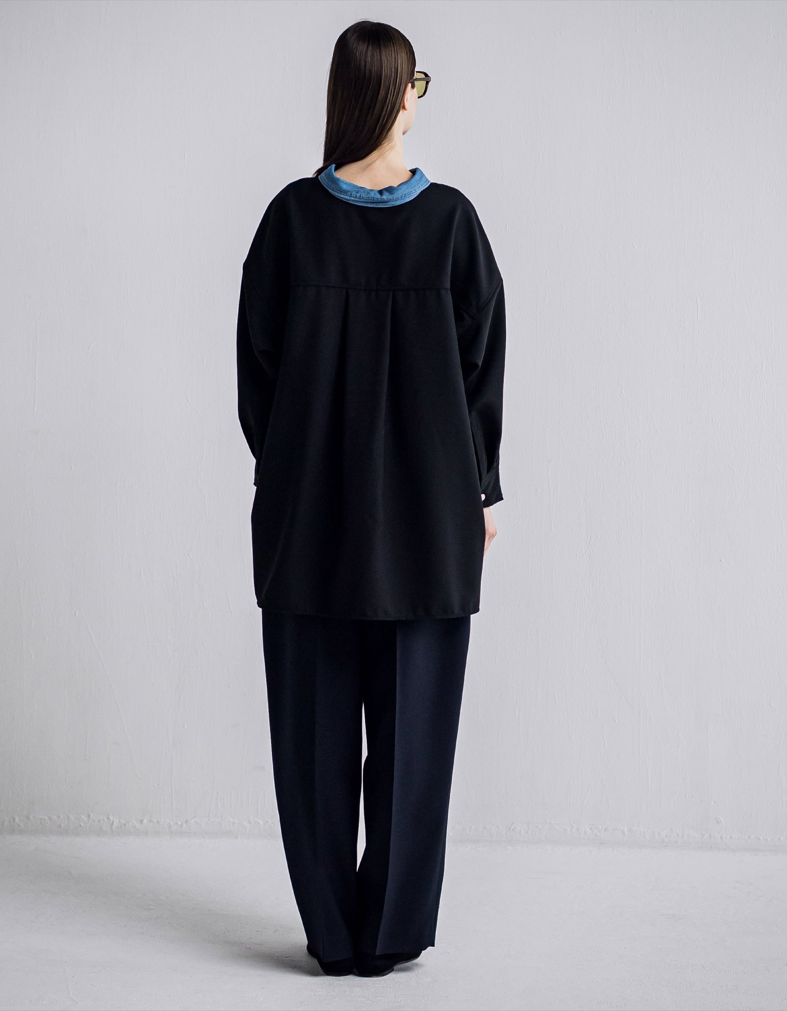 IH06-7A-64806 Dungaree Panel Shirt