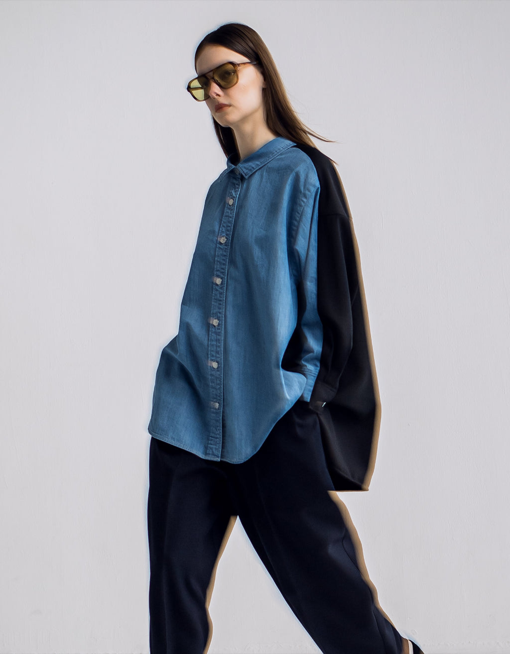 IH06-7A-64806 Dungaree Panel Shirt