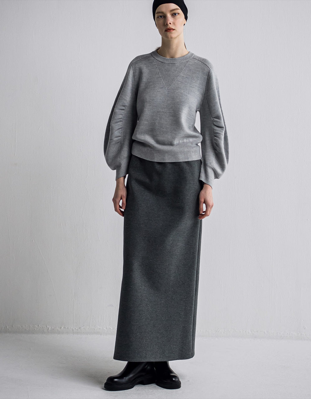 IH11-7A-73816 Air jersey maxi tight skirt