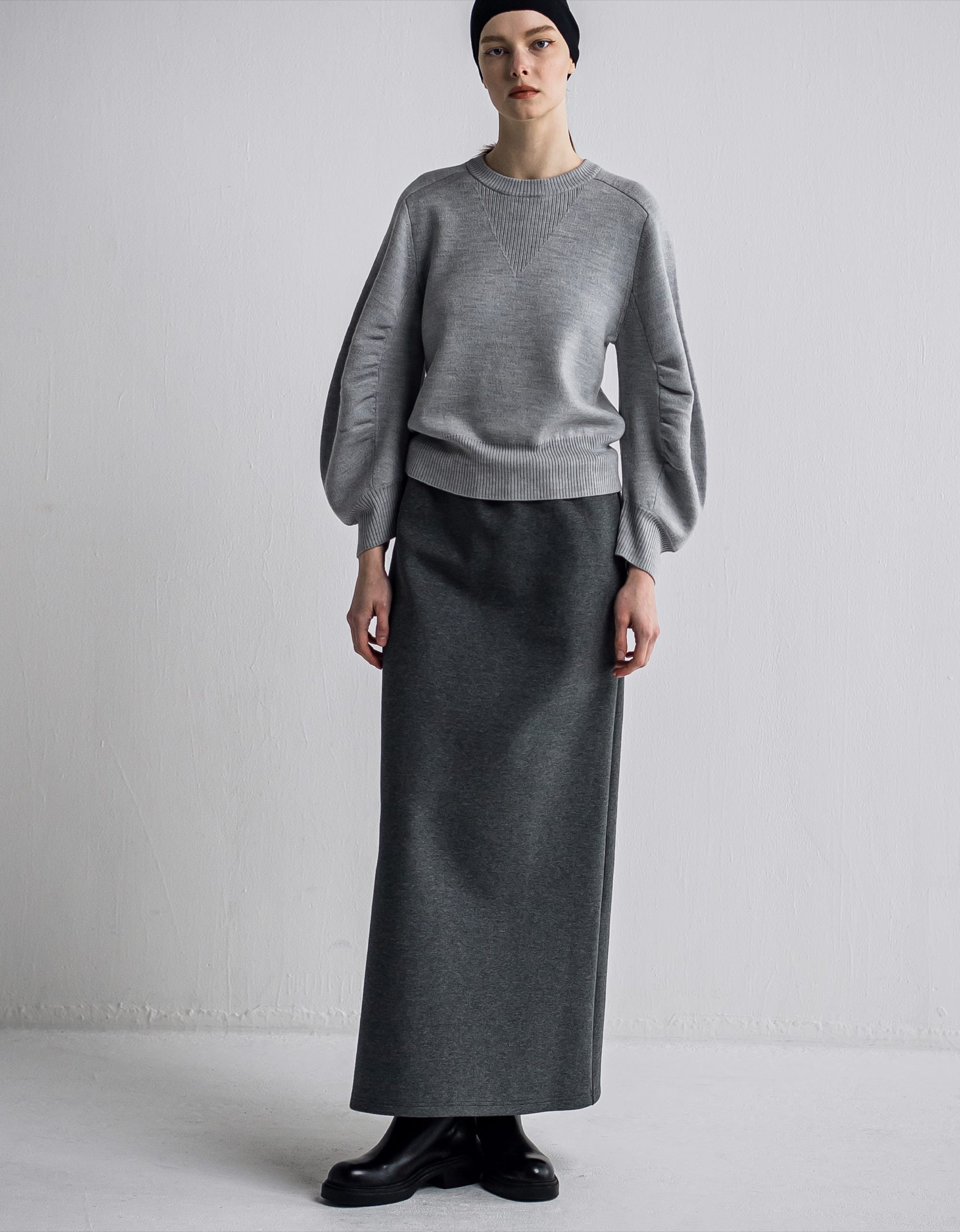 IH11-7A-73816 Air jersey maxi tight skirt – IHATOV