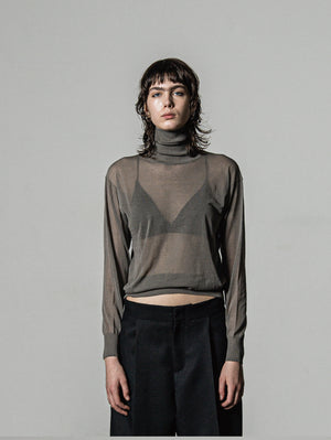 IH12-6A-88208 Sheer Turtleneck Knit